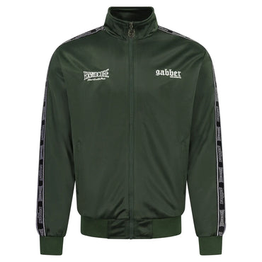 Track Jacket 100% Hardcore Gabber – army green, widok przodu