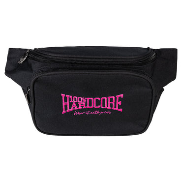 Hip-Bag 100% Hardcore Essential – czarny/różowy, widok przodu