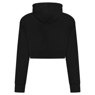Cropped Hoodie 100% Hardcore Faded – czarna, widok tyłu