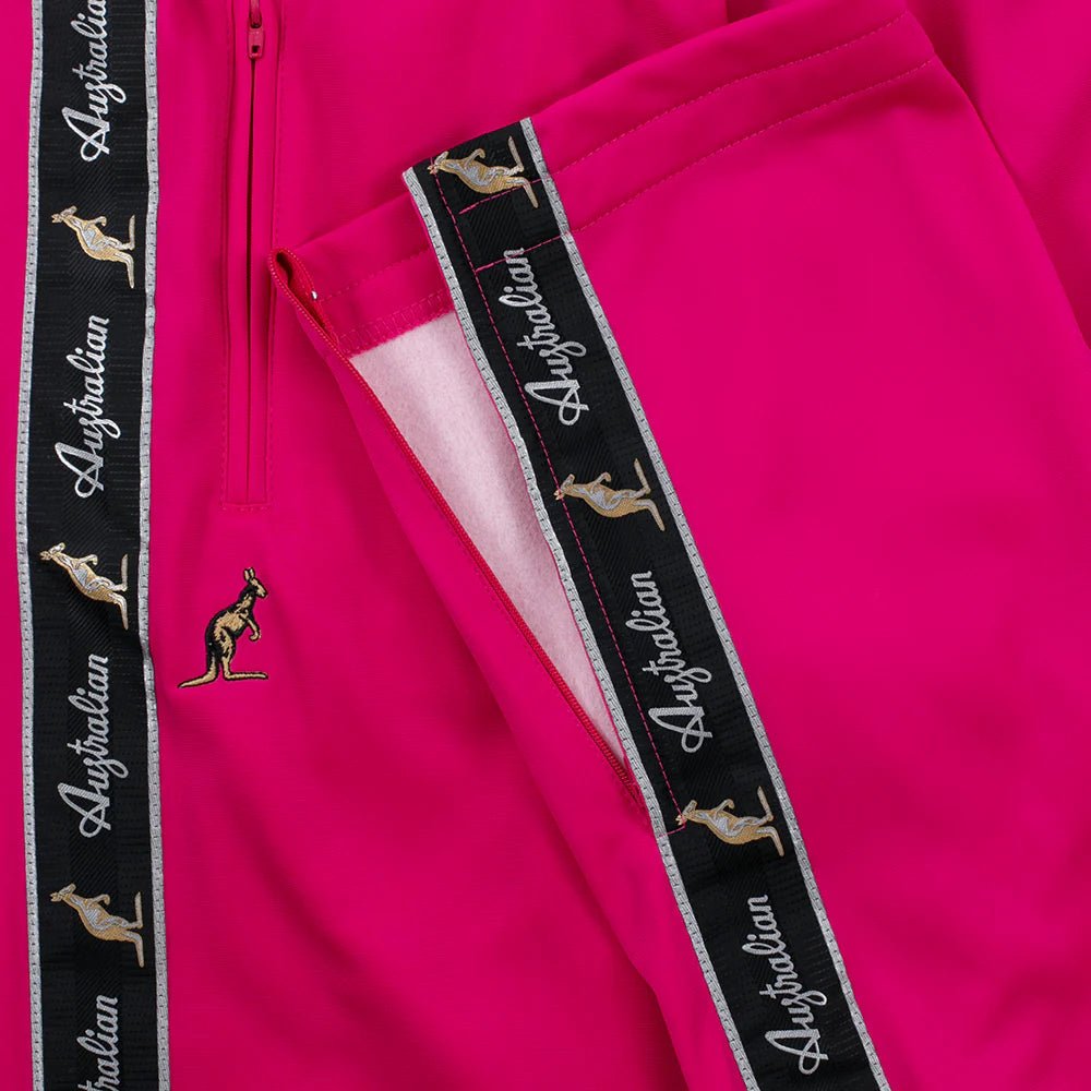 Australian Track Pants Fuxia with Black Tape – Track Pants hardcore / gabber | TrueHardcoreStore