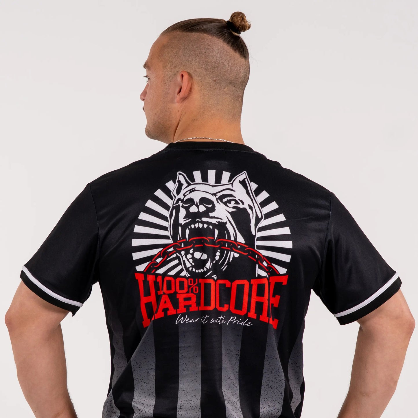 Soccershirt 100% Hardcore „Striped Distorted” – Soccershirt hardcore / gabber | TrueHardcoreStore