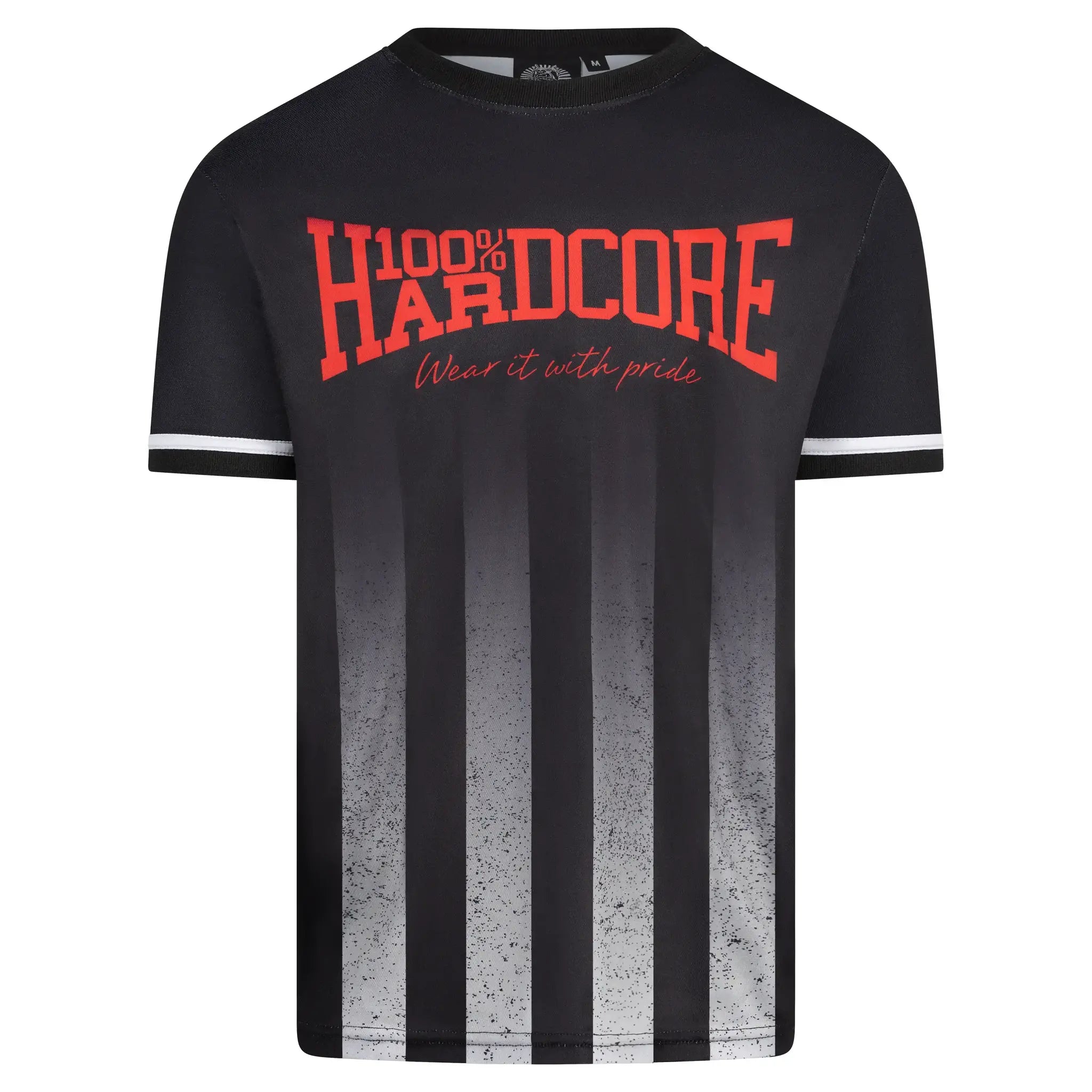Soccershirt 100% Hardcore Striped Distorted – widok przodu