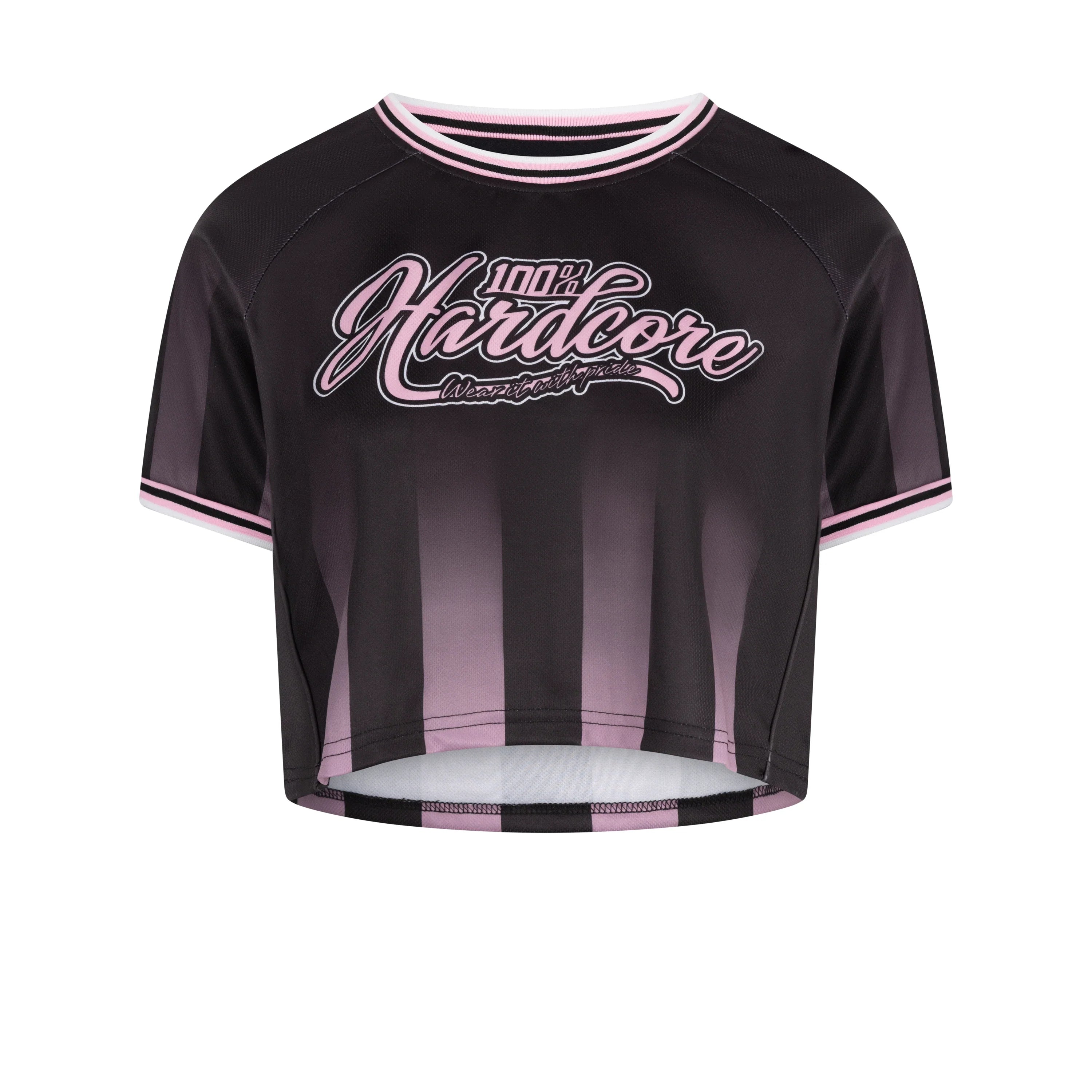 Cropped Soccershirt 100% Hardcore  „Script”