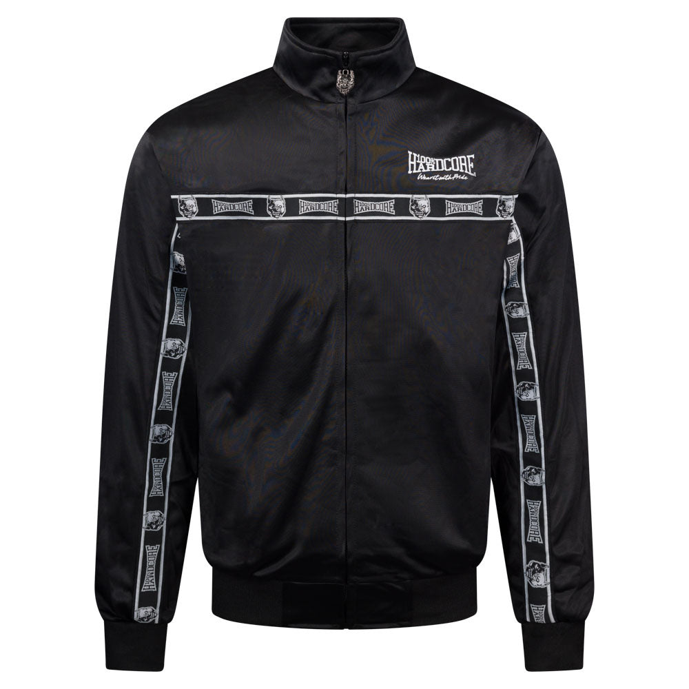 Track Jacket 100% Hardcore Essential – czarna, widok przodu
