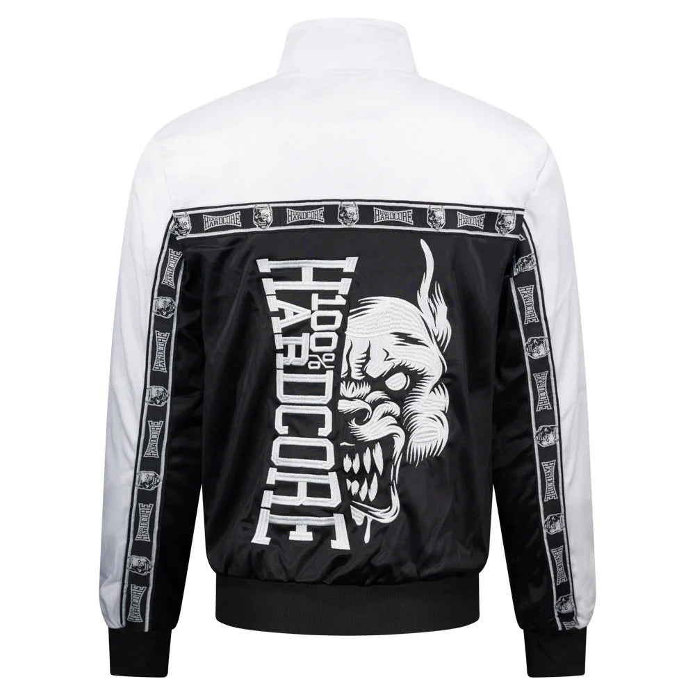 Track Jacket 100% Hardcore Essential – biała, widok tyłu