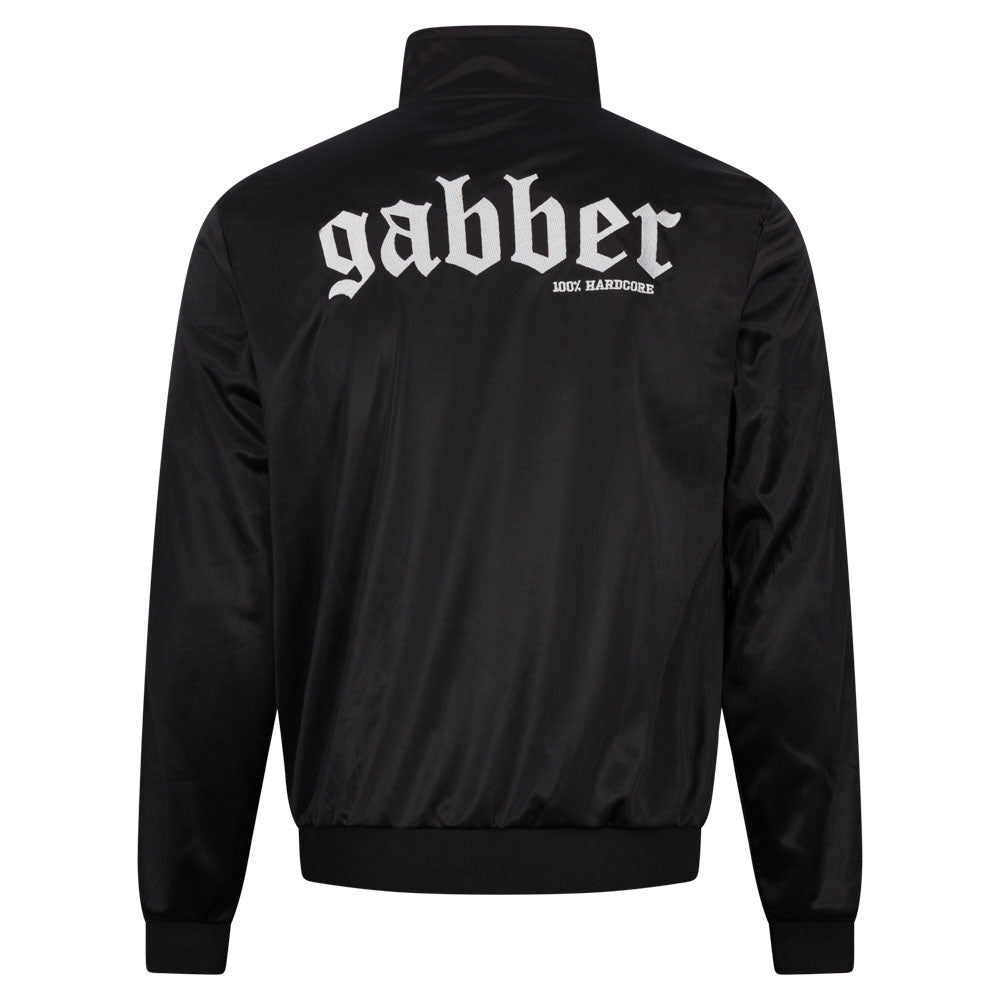 Track Jacket 100% Hardcore Gabber – czarna, widok tyłu