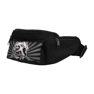 Hip-Bag 100% Hardcore Dog-1 – czarna, detal nadruku Dog-1