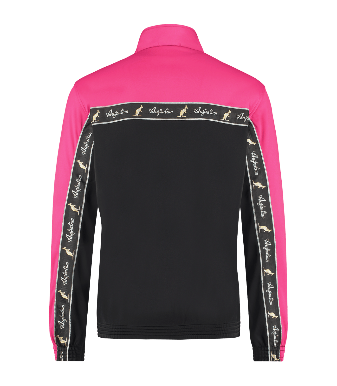 Australian Duo Jacket Black Fuxia with Black Tape – Track Jacket hardcore / gabber | TrueHardcoreStore