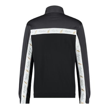 Australian Duo Jacket Black Titanium Grey with White Tape – Track Jacket hardcore / gabber | TrueHardcoreStore
