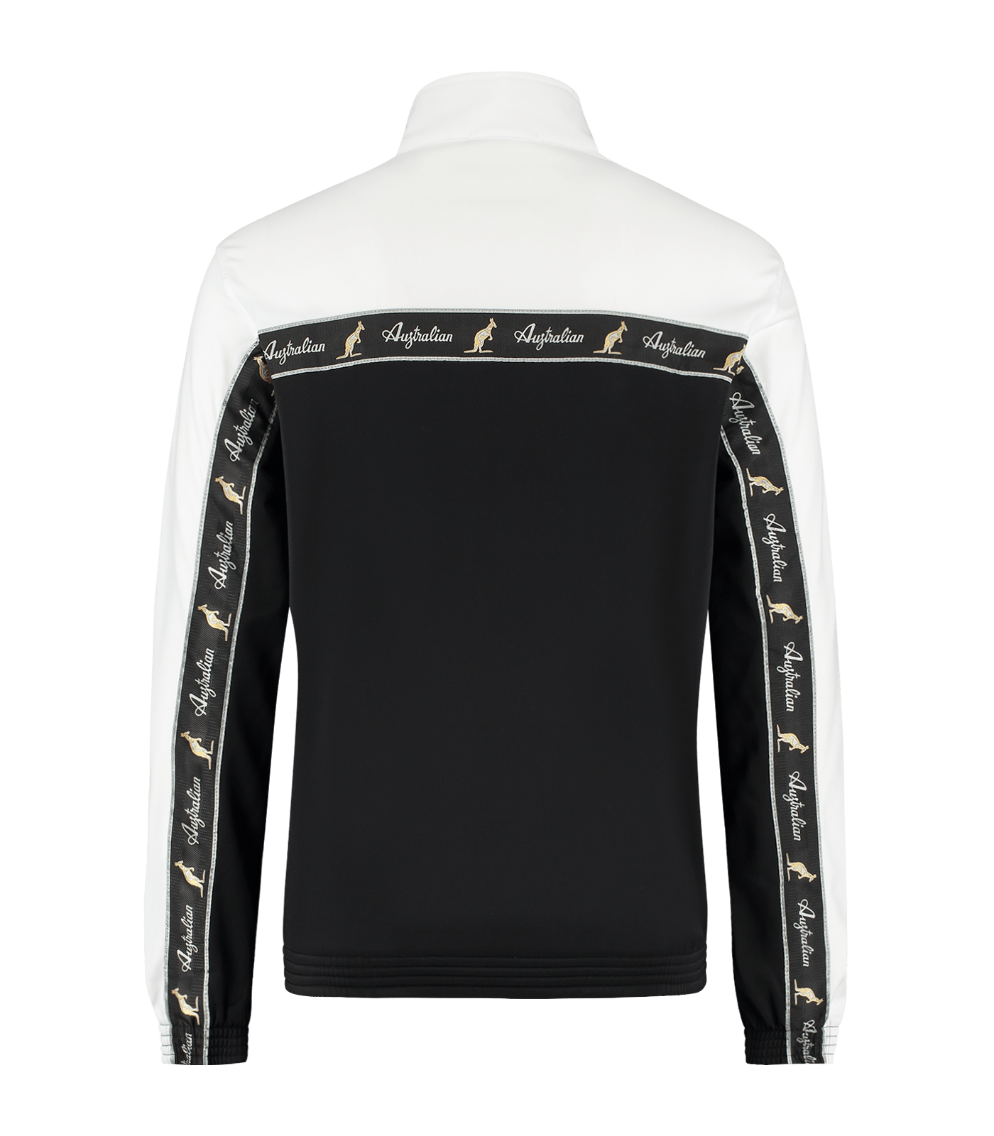 Australian Duo Jacket Black White with Black Tape – Track Jacket hardcore / gabber | TrueHardcoreStore