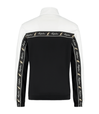 Australian Duo Jacket Black White with Black Tape – Track Jacket hardcore / gabber | TrueHardcoreStore