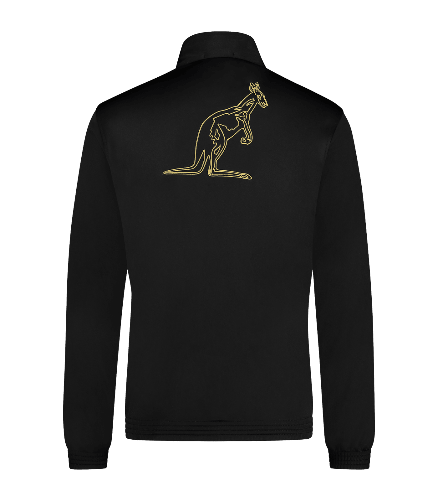 Australian Fitted Jacket Black with Big Logo and Black Tape – Track Jacket hardcore / gabber | TrueHardcoreStore