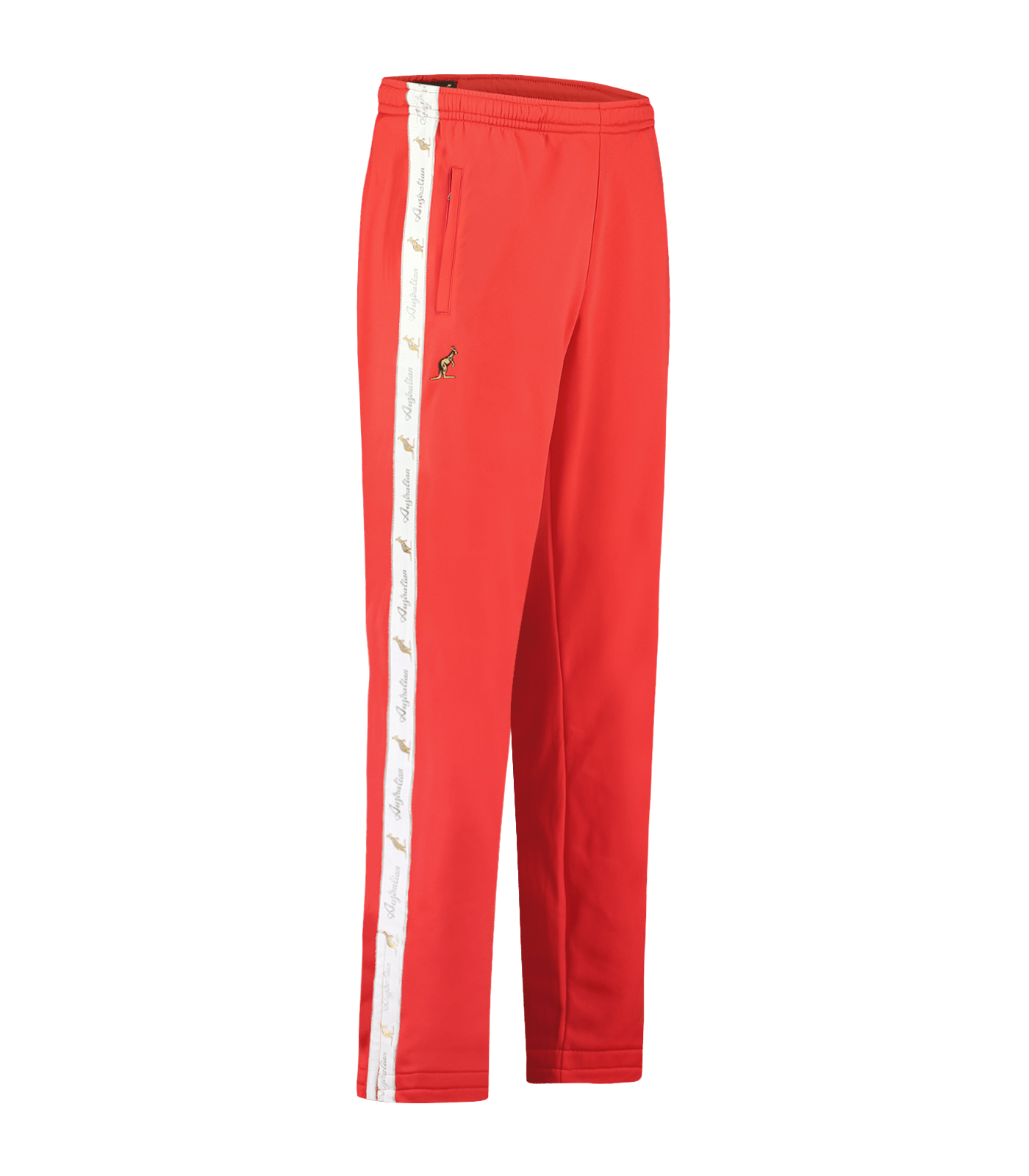 Australian Track Pants Bright Red with White Tape – Track Pants hardcore / gabber | TrueHardcoreStore