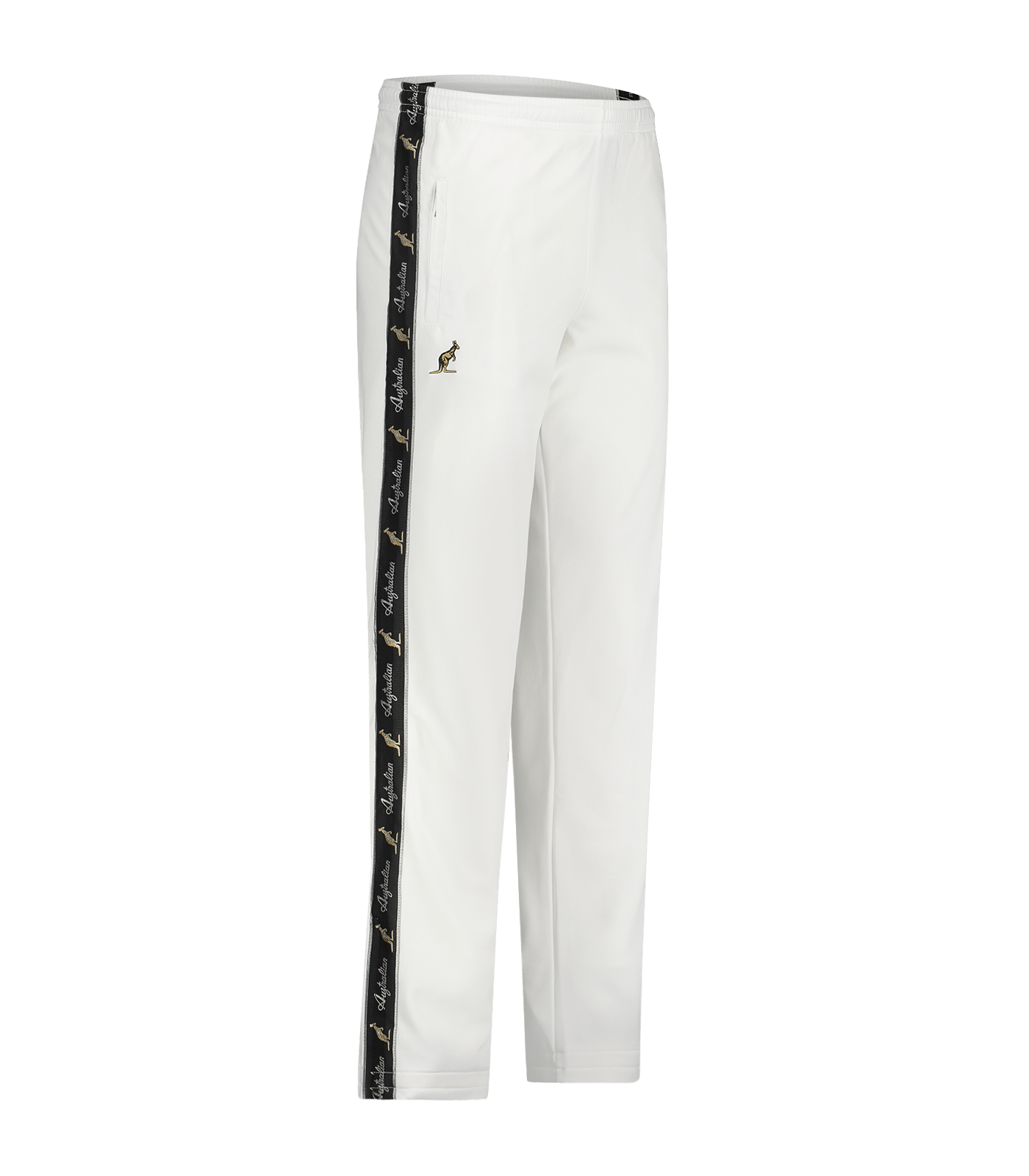 Australian Track Pants White with Black Tape – Track Pants hardcore / gabber | TrueHardcoreStore