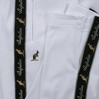 Australian Track Pants White with Black Tape – Track Pants hardcore / gabber | TrueHardcoreStore