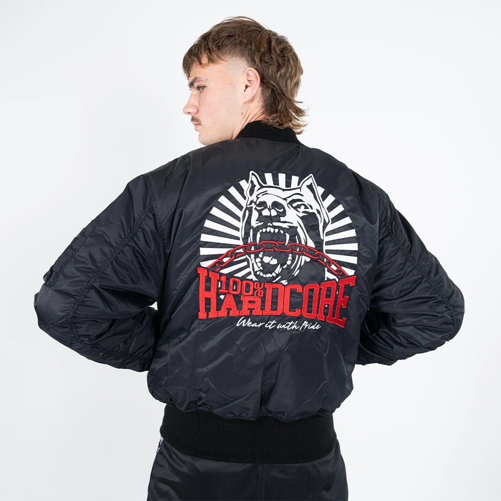 Bomber Jacket 100% Hardcore „Dog” – Kurtka hardcore / gabber | TrueHardcoreStore