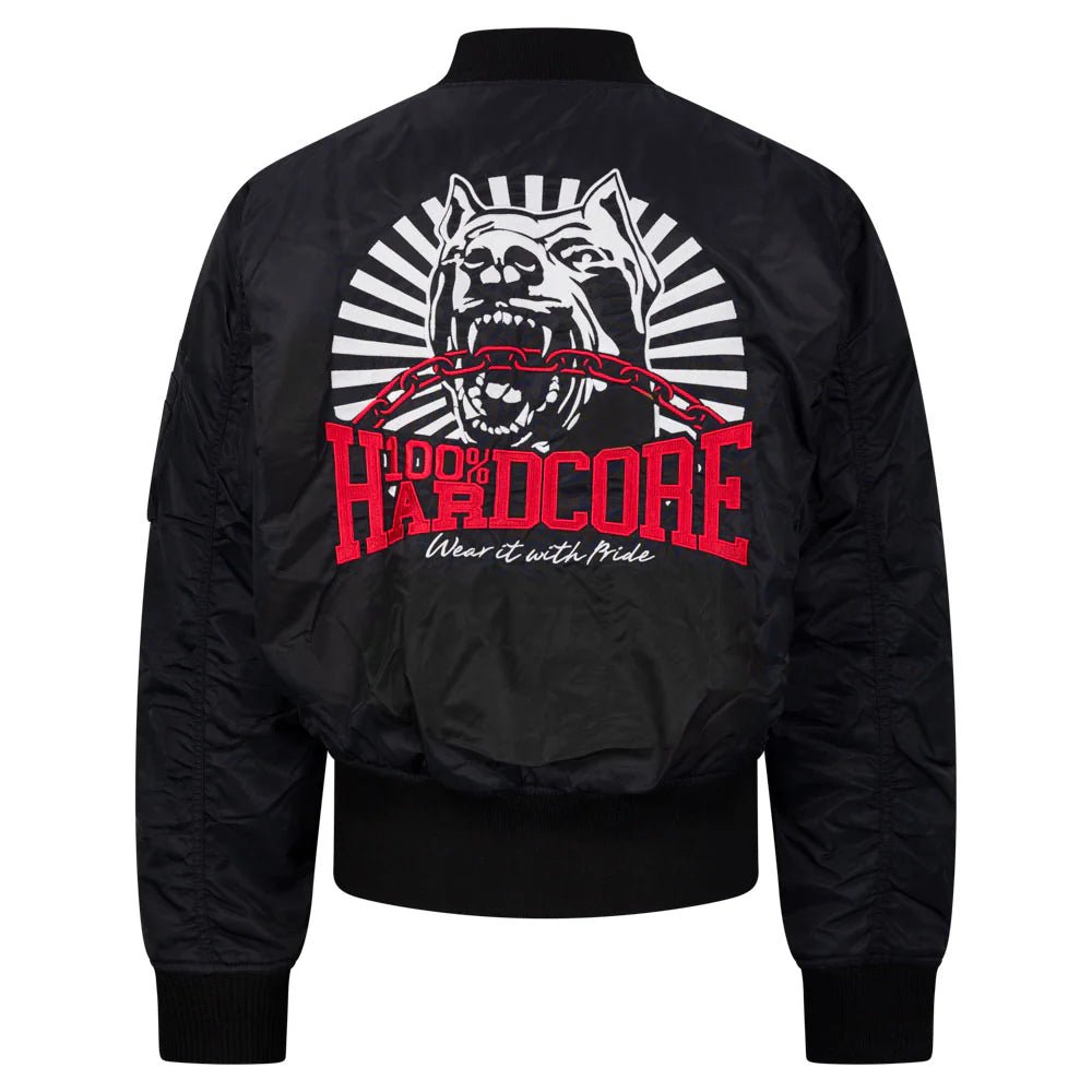 Bomber Jacket 100% Hardcore „Dog” – Kurtka hardcore / gabber | TrueHardcoreStore