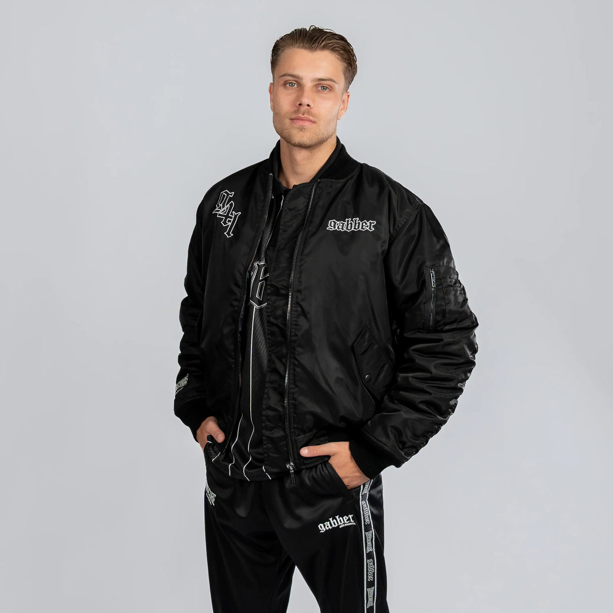 Bomber Jacket 100% Hardcore „Gabber Striped” – Kurtka hardcore / gabber | TrueHardcoreStore
