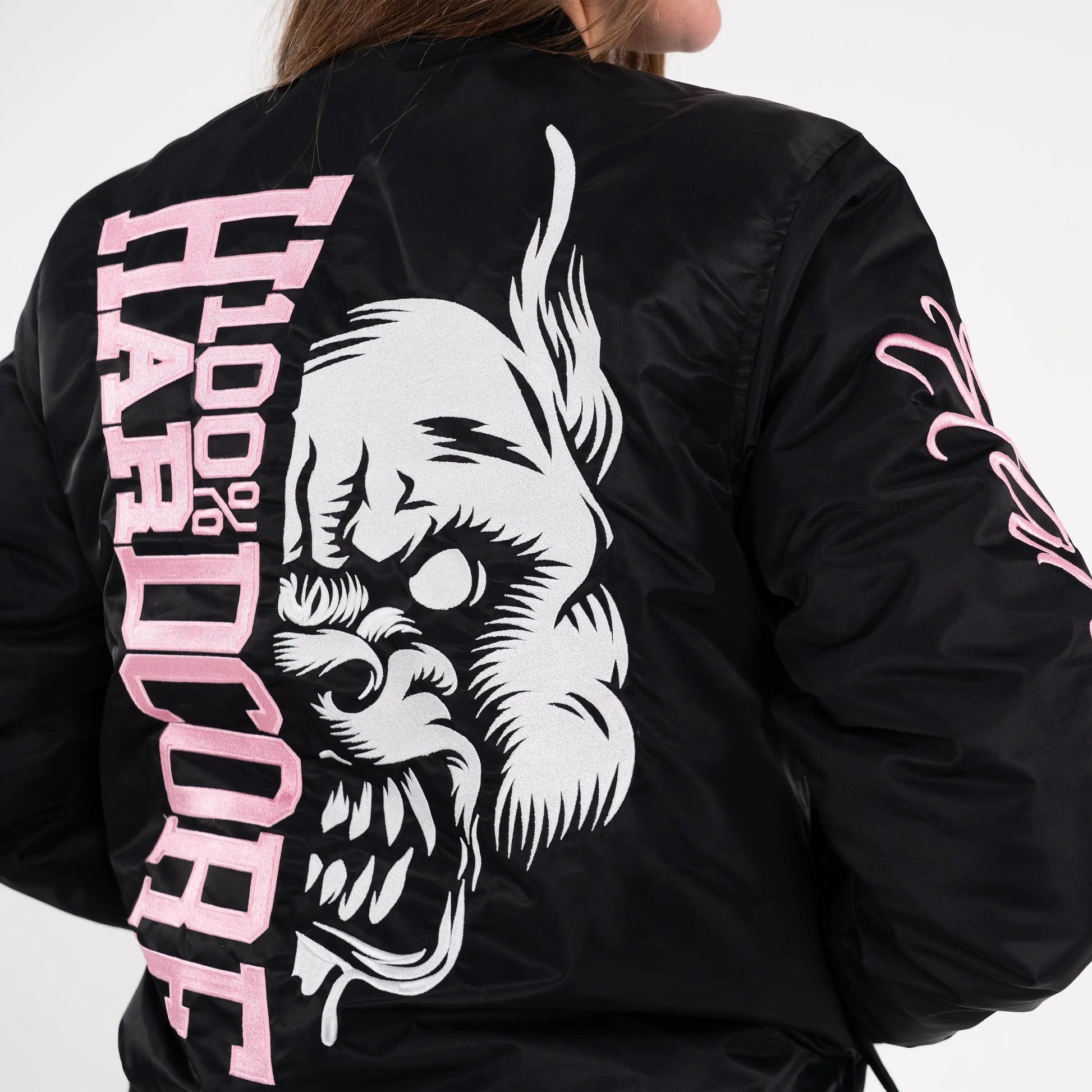 Bomber Jacket 100% Hardcore Pink „Branded Rage” – Kurtka hardcore / gabber | TrueHardcoreStore