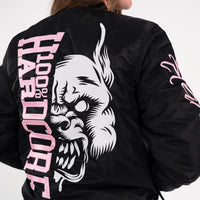 Bomber Jacket 100% Hardcore Pink „Branded Rage” – Kurtka hardcore / gabber | TrueHardcoreStore