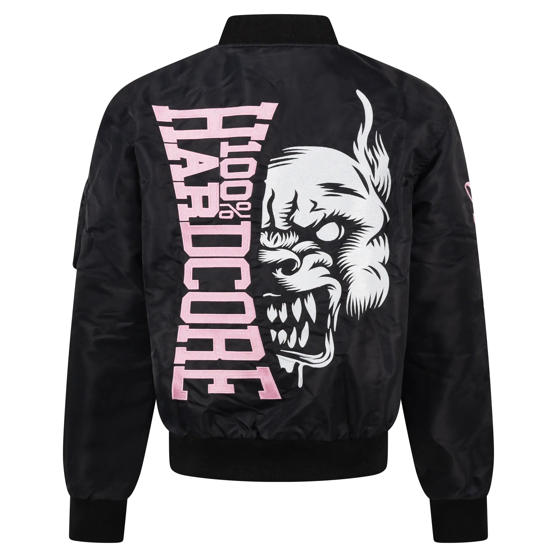 Bomber Jacket 100% Hardcore Pink „Branded Rage” – Kurtka hardcore / gabber | TrueHardcoreStore