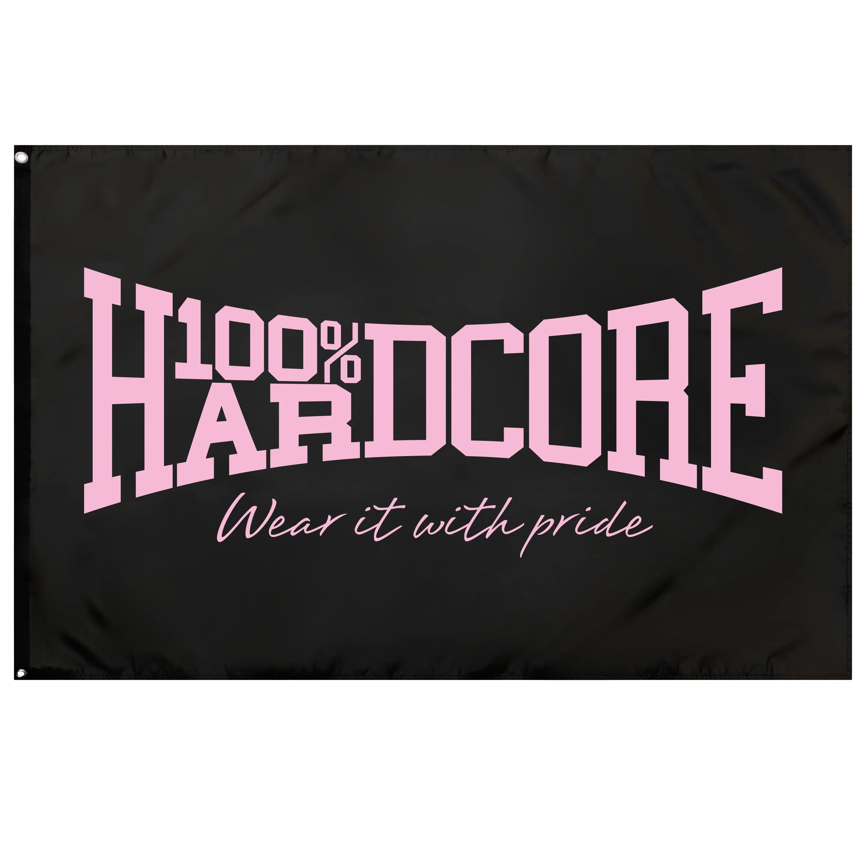 Flaga 100% Hardcore „Wear It Pink” – Flaga hardcore / gabber | TrueHardcoreStore