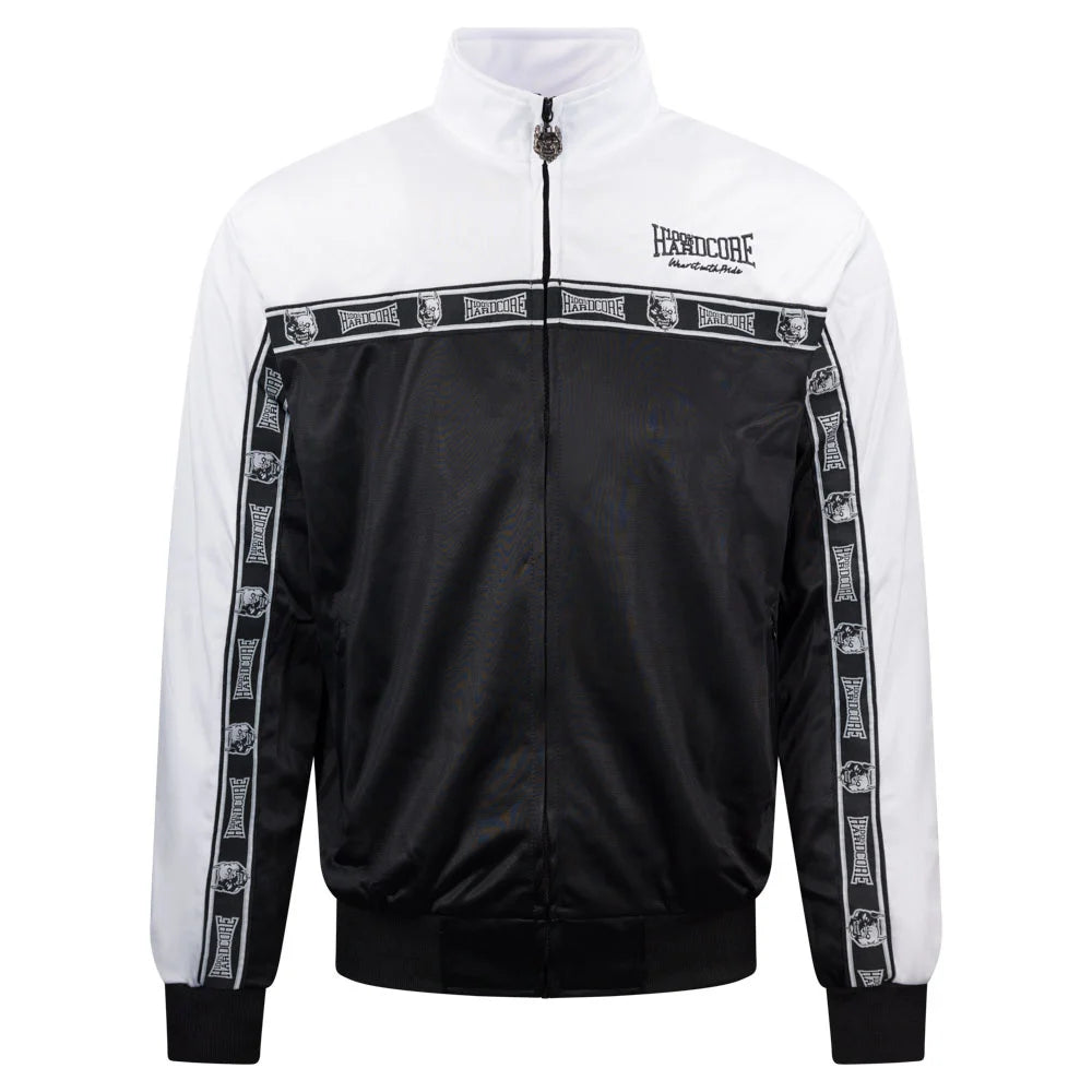 Track Jacket 100% Hardcore Essential – biała, widok przodu