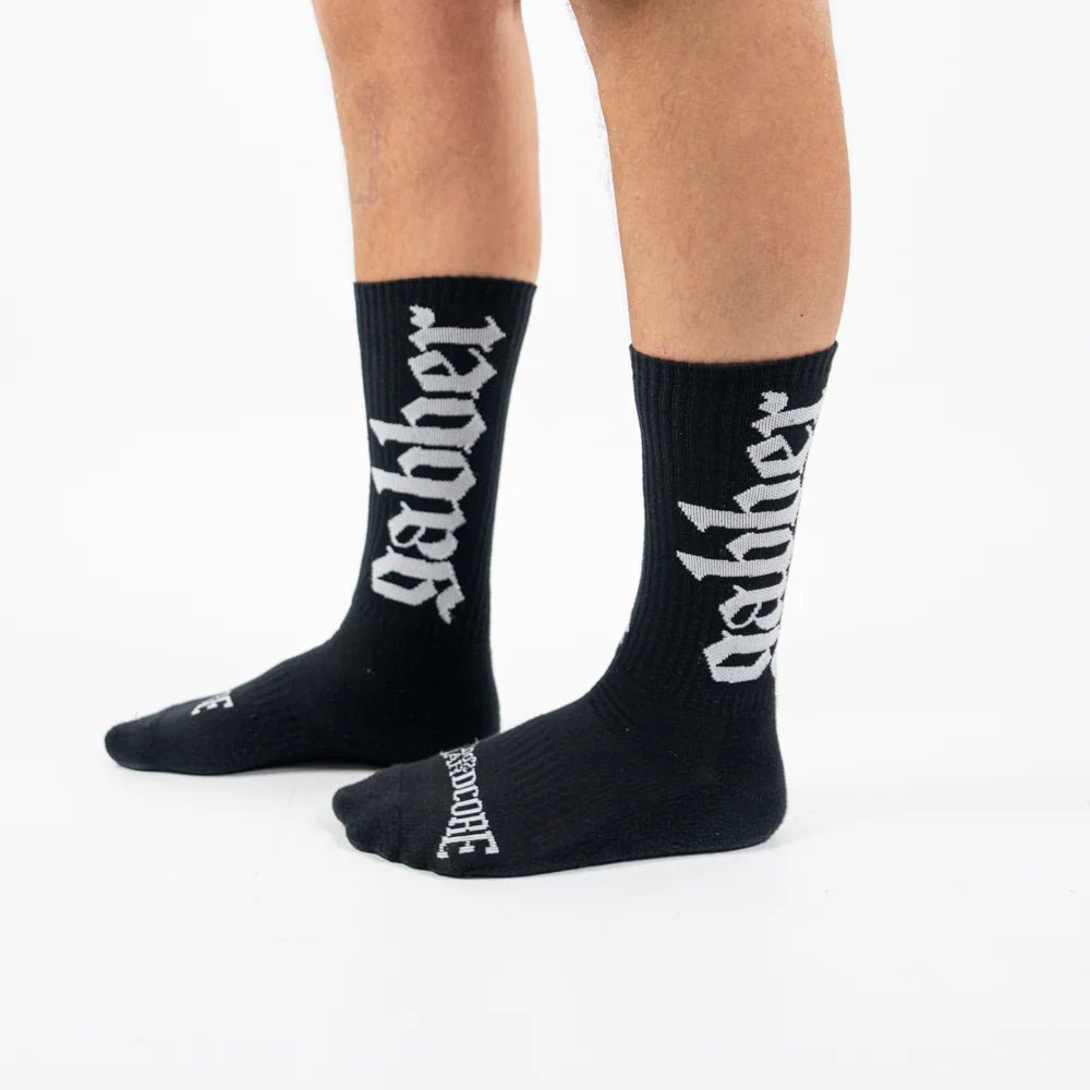 Skarpety 100% Hardcore Sport Socks Gabber – Czarne – Skarpety hardcore / gabber | TrueHardcoreStore