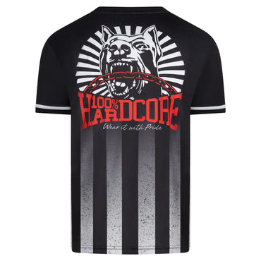 Soccershirt 100% Hardcore „Striped Distorted” – Soccershirt hardcore / gabber | TrueHardcoreStore