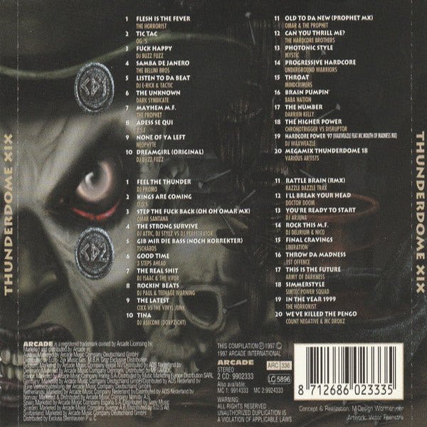 Thunderdome XIX – Cursed By Evil Sickness (2×CD) | Hardcore Gabber