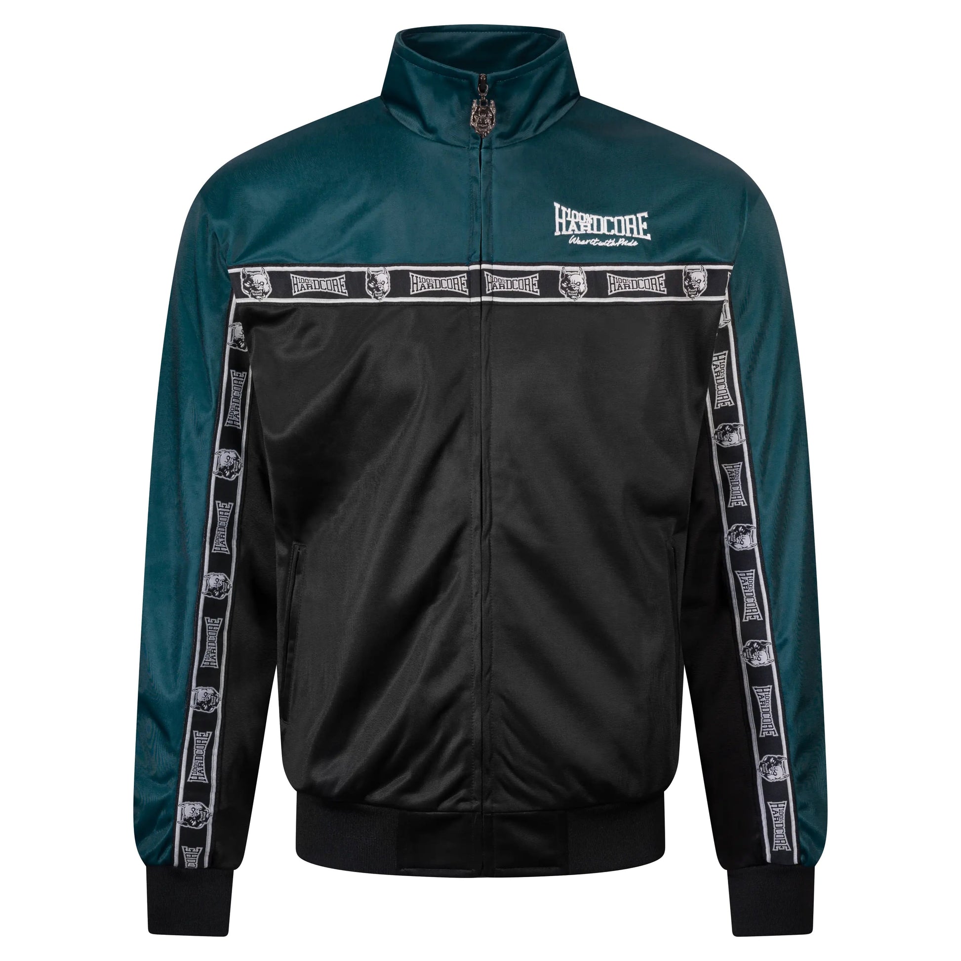 Track Jacket 100% Hardcore „Essential” Teal – Track Jacket hardcore / gabber | TrueHardcoreStore