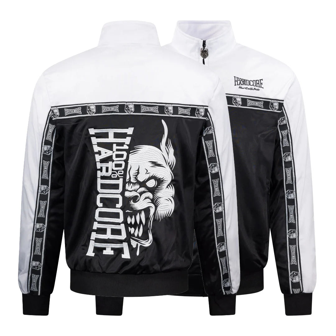 Track Jacket 100% Hardcore „Essential” – White – Track Jacket hardcore / gabber | TrueHardcoreStore