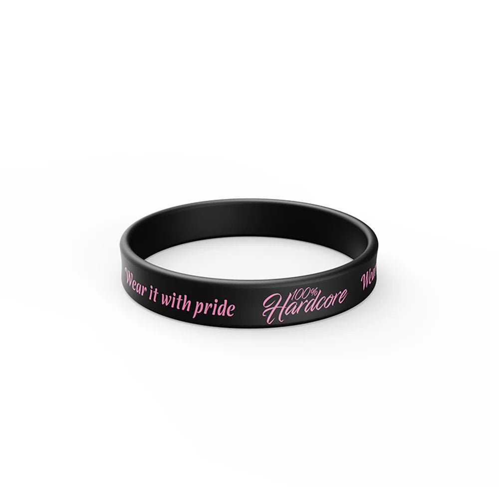 Wristband 100% Hardcore „Wear It Pink” – Wristbands hardcore / gabber | TrueHardcoreStore